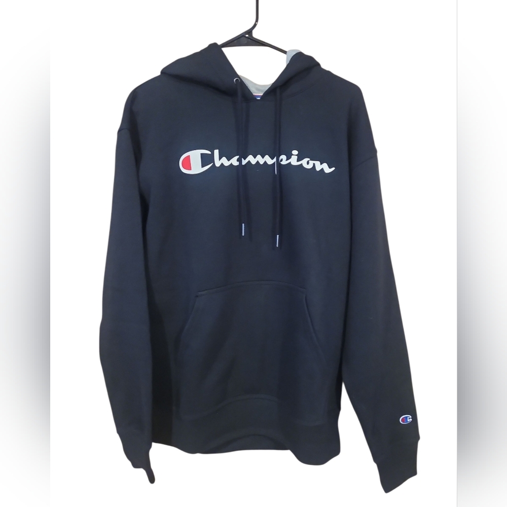 Champion Men's Medium Black Hoodie EUC